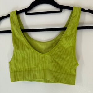 Aritzia Lime Green Reversible Bra Top